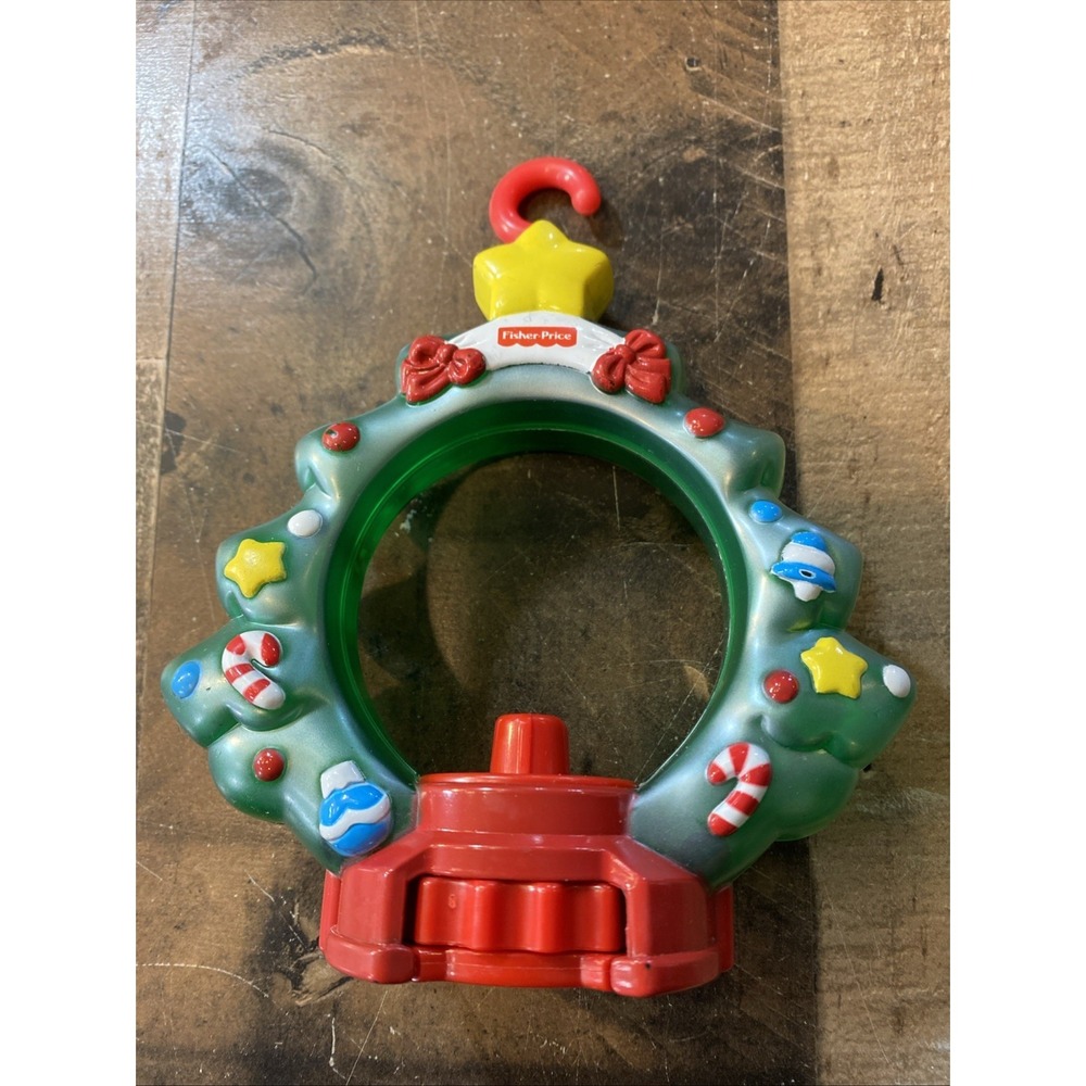 Fisher Price Little People CHRISTMAS HOLIDAY ORNAMENT w/ MUSIC‎ LIGHTS Vtg 1999
